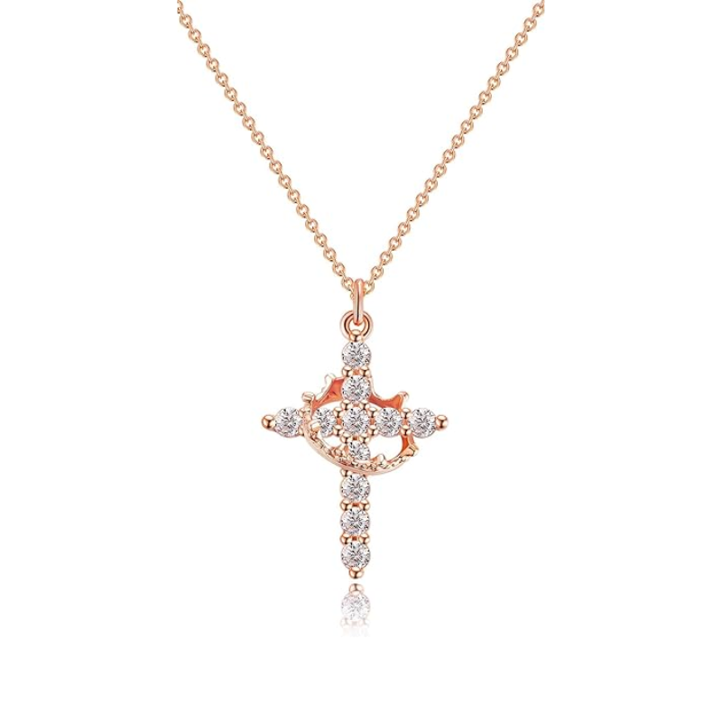 Cross & Crown Necklace